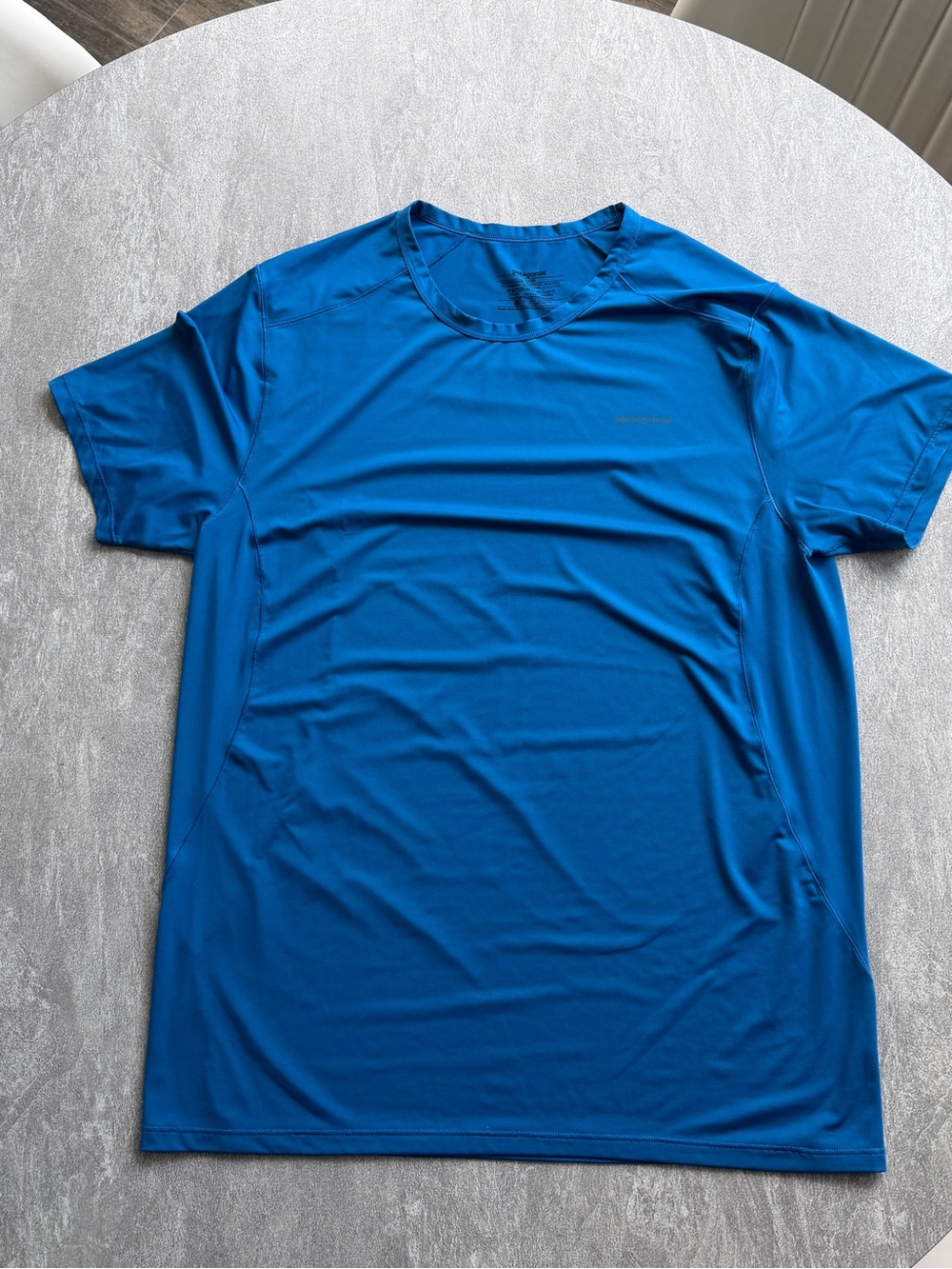 Patagonia dri fit material blue tee shirt Large men’s